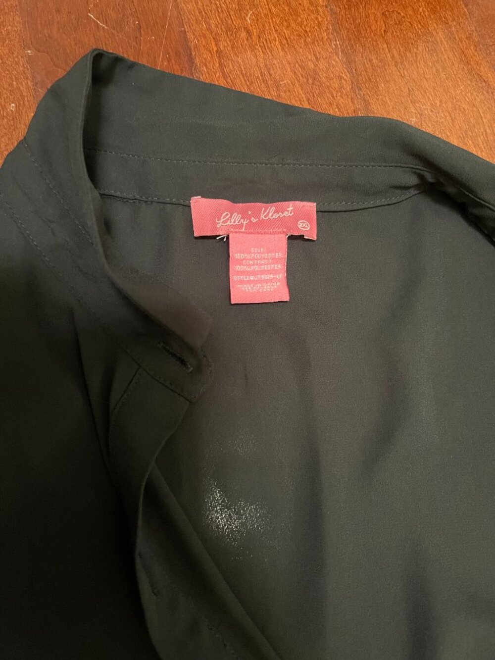 Lilly's Kloset Black Sheer Mesh Overlay Shirt Dress 2XL - Picture 5 of 7